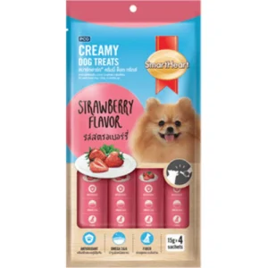 SmartHeart Chicken & Strawberry Dog Creamy Treat 60gm