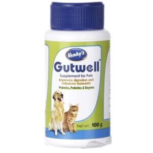 Gutwell Gut Health Powder, Prebiotics, Probiotics & Enzymes For Dogs And Cats 100gm