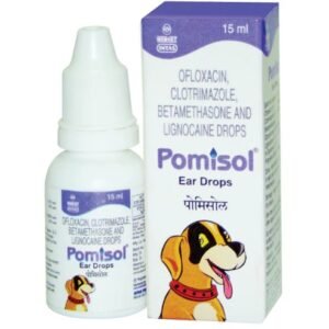 Pomisol Ear Drops for Dogs & Cats 15ml