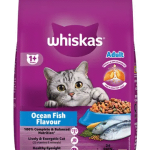 Whiskas Adult (+1 year) Dry Cat Food, Ocean Fish Flavour 1.2kg