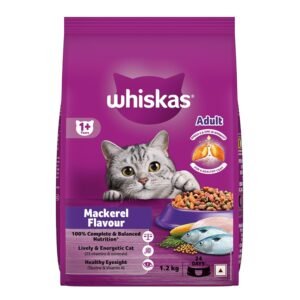 Whiskas Adult (+1 year) Dry Cat Food, Mackerel Flavour 1.2kg