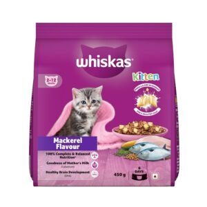 Whiskas Kitten (2-12 months) Dry Cat Food, Mackerel Flavour 450gm