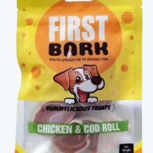 First Bark Chicken Cod Roll Dog Treats 70gm