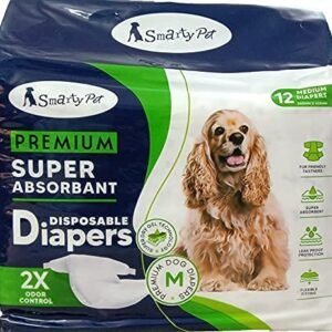 SmartyPets Dog Diaper Medium Size 12piece