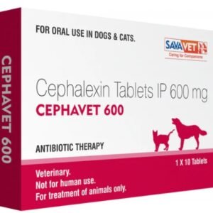 Cephavet 600mg (Cephalexin) Tablet for Dogs and Cats 300mg