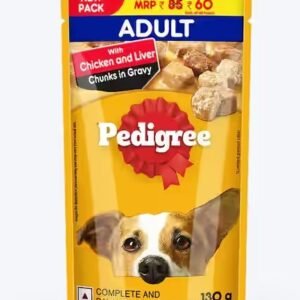 Pedigree Adult Chicken & Liver Chunks Wet Dog Food - 130g
