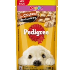Pedigree Puppy Wet Dog Food, Chicken Chunks in Gravy, 130 g