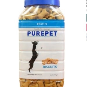 Purepet Treat Biscuits Milk Flavour Jar 455Gm