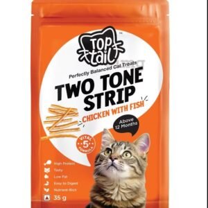 Toptail Two Tone Strips Chicken & Fish 35g